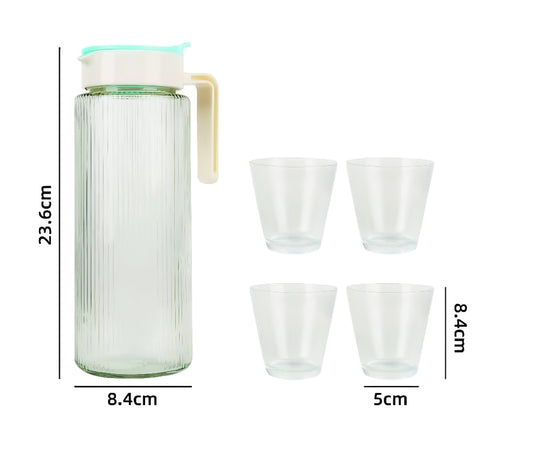 Set de Frasco y Vasos para Refrigerador